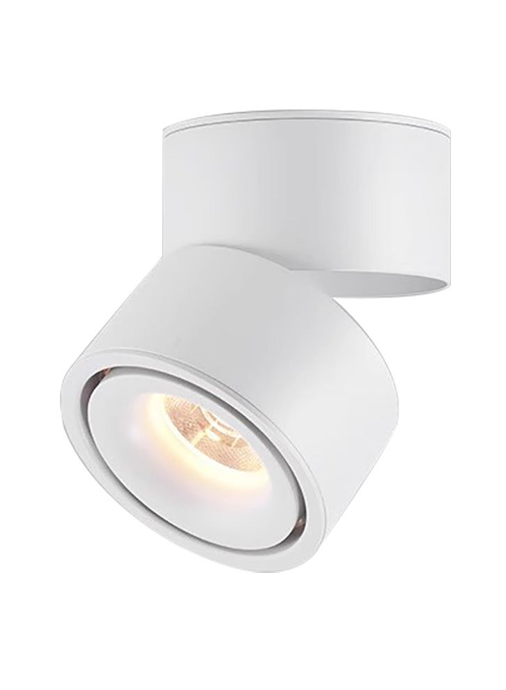 مصباح كشاف إضاءة سقفي داخلي 12 واط LED قابل للتعديل قابل للتعديل، مصابيح كاشفة جدارية نازلة مثبتة على الحائط مثبتة على السطح لمعرض المدخل غرفة المعيشة، 10 × 10 × 10 سم 4000 كلفن أبيض طبيعي - Image 1