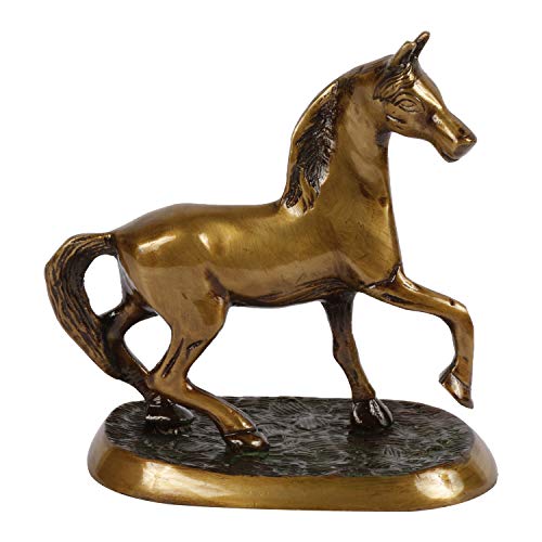 ARTVARKO Running Horse Statue Brass Animal Feng Shui Home Office Decor Showpiece Paper Weight Good Luck for Success and Prosperity. - Image 3