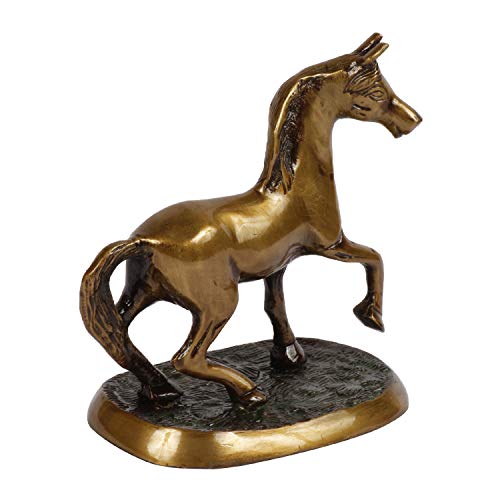 ARTVARKO Running Horse Statue Brass Animal Feng Shui Home Office Decor Showpiece Paper Weight Good Luck for Success and Prosperity. - Image 4