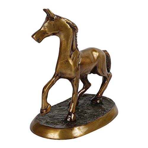 ARTVARKO Running Horse Statue Brass Animal Feng Shui Home Office Decor Showpiece Paper Weight Good Luck for Success and Prosperity. - Image 5