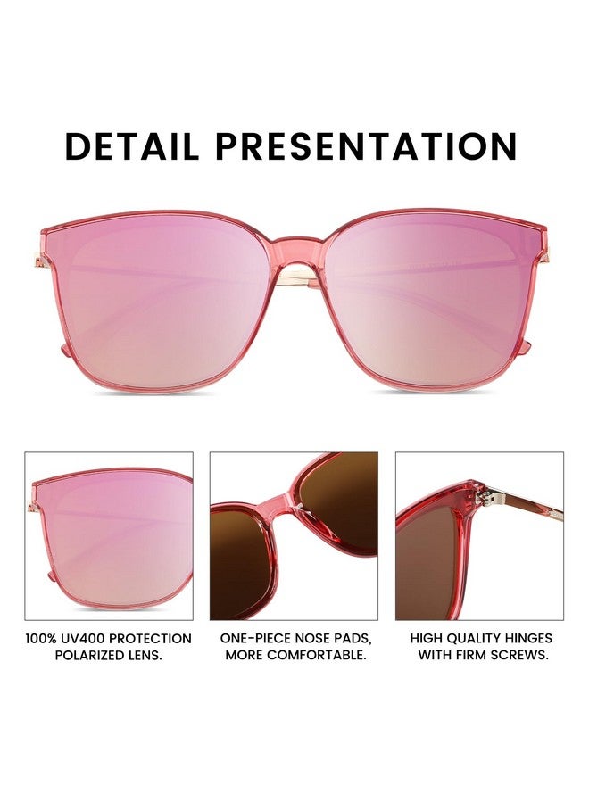 Duco Retro Round Sunglasses For Women Vintage Polarized Woman Shades Lightweight Pc Frame Uv400 Protection Sun Glasses W016 - Image 4