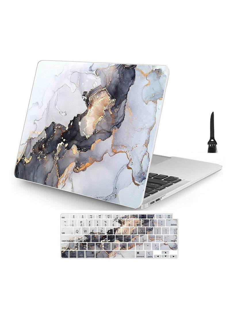 Protective Hard Shell Case Cover For MacBook Air 13 Inch With Retina Display and Touch ID Model A1932/A2179/A2337 M1 Released 2018/2019/2020 Gray Marble - pzsku/Z94D7A6F333E81FB756E6Z/45/_/1676350809/a8912fd5-fee6-4549-a162-4a2db35a6c7b