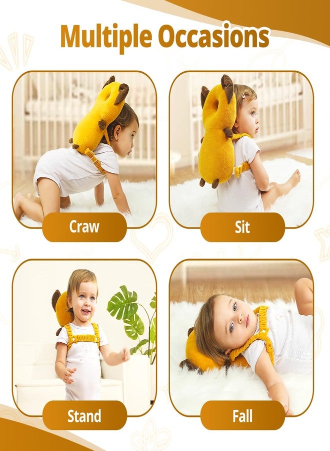 Ianul Baby Head Protector Backpack – Lightweight Adjustable Head Protection Harnesses for Toddlers – Prevent Injuries While Crawling and Walking – Soft Breathable Design with Secure Fit(red Panda) - Image 3