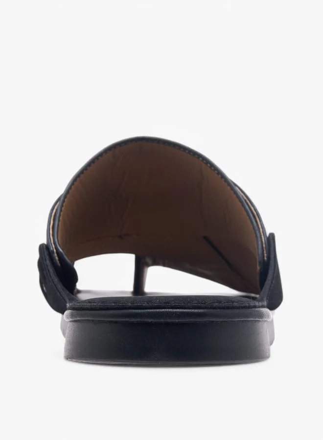 Al Waha Men's Textured Slip-On Arabic Sandals