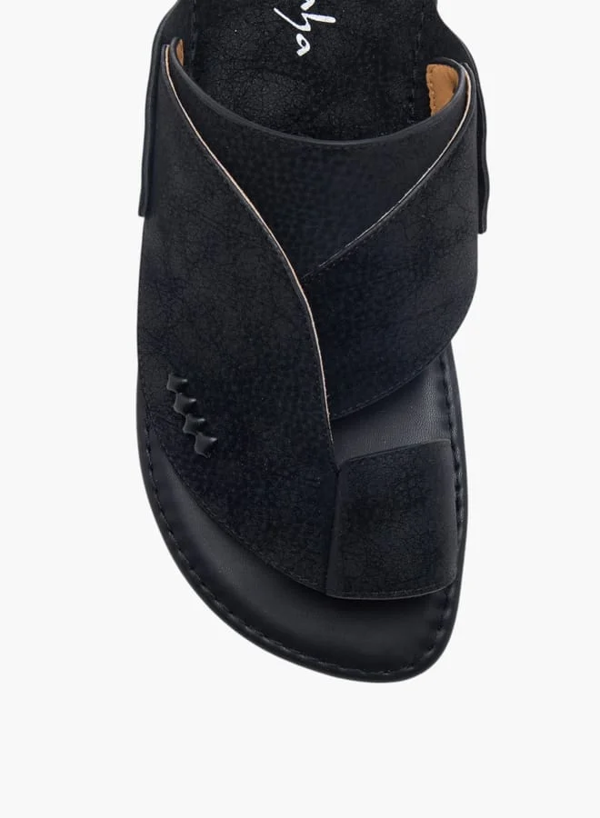 Al Waha Men's Textured Slip-On Arabic Sandals