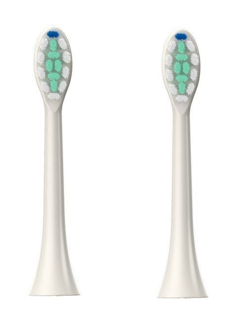 Bomidi TX5-2 Electric Toothbrush Head Soft Toothbrush (2 Pieces Replacement Head Brush) Soft Bristle Long Lasting Brush Head Compatible For TX5 Electric Toothbrush - White