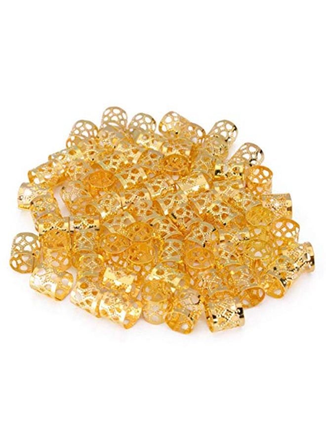 Tbestmax - Dlocks Beads Hair Braid Rings Clips Dread Locks Hair Braiding Metal Cuffs Decoration/Accessories Jewelry(Silver And Golden) - Image 1