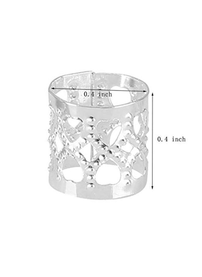 Tbestmax - Dlocks Beads Hair Braid Rings Clips Dread Locks Hair Braiding Metal Cuffs Decoration/Accessories Jewelry(Silver And Golden) - Image 1