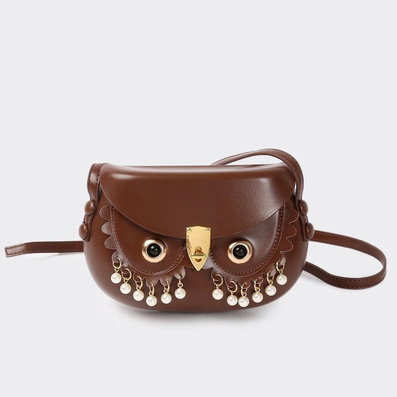 K-Style Of Retro Ins Saddle Bag 2025 Trendy Owl Shoulder Crossbody Bag Casual Versatile Lightweight Mobile Phone Bag - Image 1