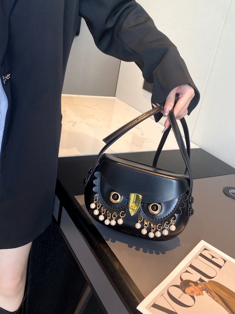 K-Style Of Retro Ins Saddle Bag 2025 Trendy Owl Shoulder Crossbody Bag Casual Versatile Lightweight Mobile Phone Bag - Image 4