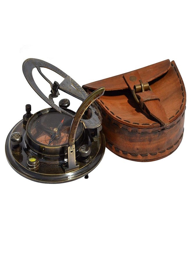 Royal Nautical Handmade Mark II Designer Antique Sundial Compass - Image 1