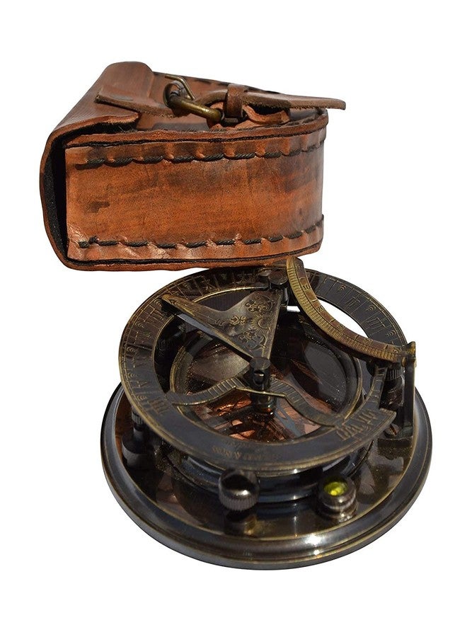 Royal Nautical Handmade Mark II Designer Antique Sundial Compass - Image 2