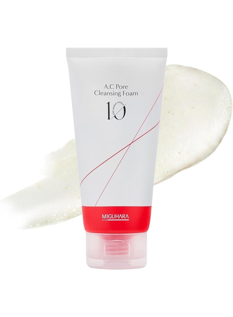 MIGUHARA A.C Pore Cleansing Foam | Daily Face Wash for Clean & Fresh Skin | Smooth Finish | Korean Skincare Cleanser (120ml / 4.05 fl. oz.)