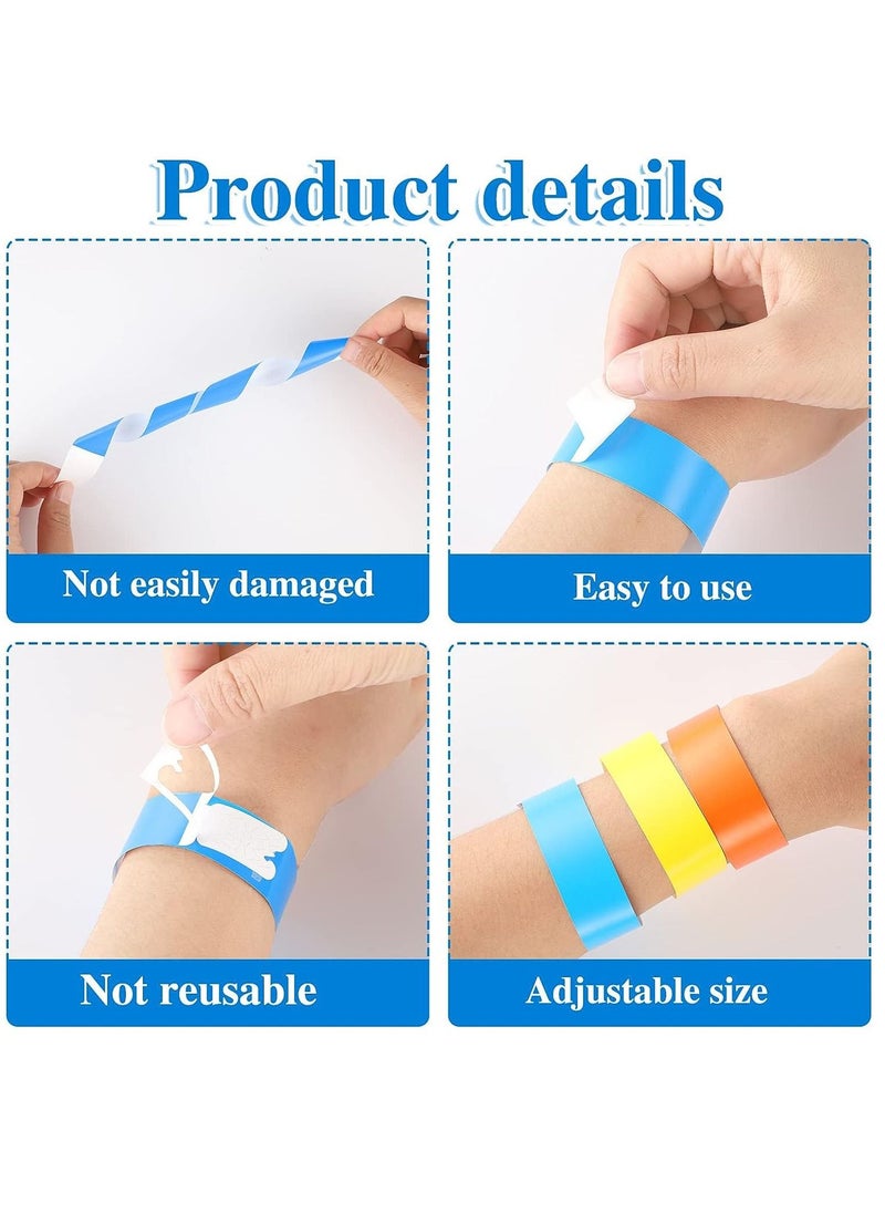 Arabest - 600 Pack Paper Neon Wristbands, Neon Colourful Hand Bands, Waterproof Lightweight Wrist Straps for Music Festivals Concerts Events Bars - Image 1