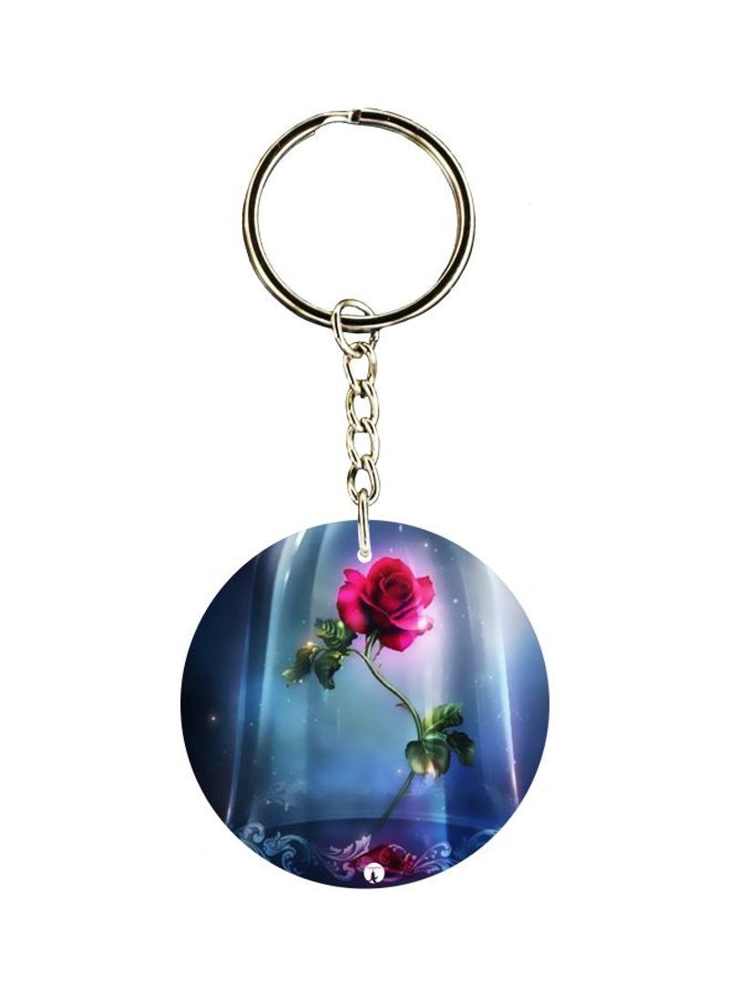 RKN Rose Printed Double Sided Keychain