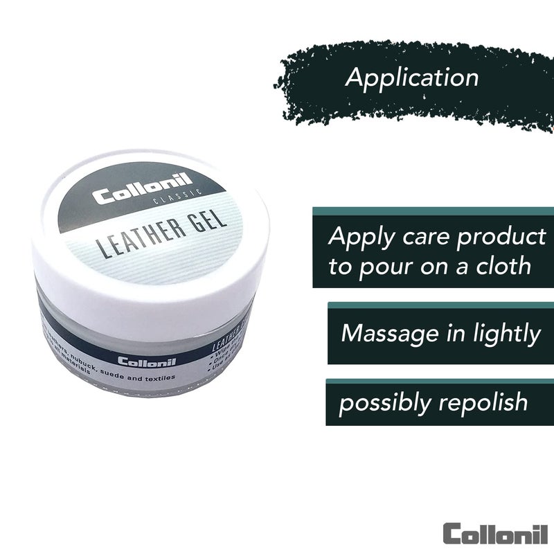 Collonil Leather Gel 2.02 Fl Oz – Leather Care for Smooth and Suede Leather– Dirt & Water-Repellent – Leather Conditioner & Leather Care for Furniture, Shoes, Bags & Much More - Image 3