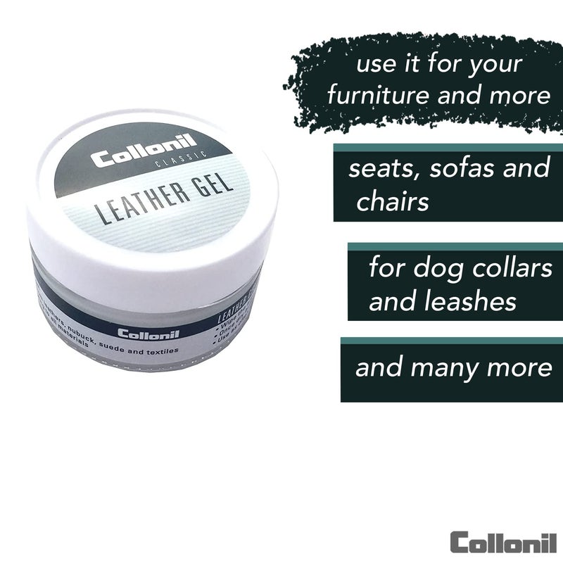 Collonil Leather Gel 2.02 Fl Oz – Leather Care for Smooth and Suede Leather– Dirt & Water-Repellent – Leather Conditioner & Leather Care for Furniture, Shoes, Bags & Much More - Image 2