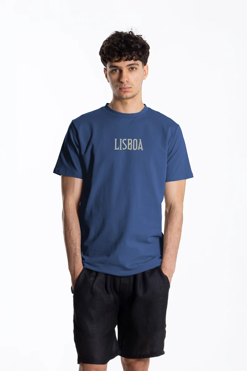 شايبس تيشيرت قطن مطبوع بقصة ضيقة