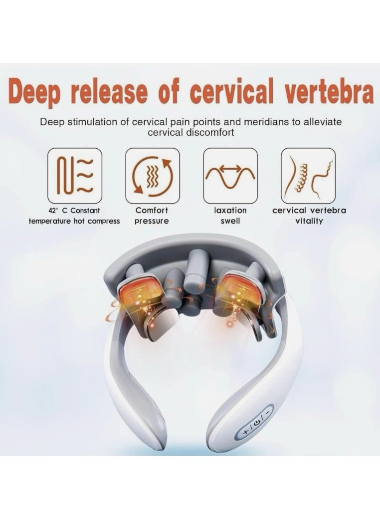 جهاز تدليك كهربائي ذكي محمول للرقبة والكتفين لتخفيف آلام العمود الفقري العنقي - Image 4