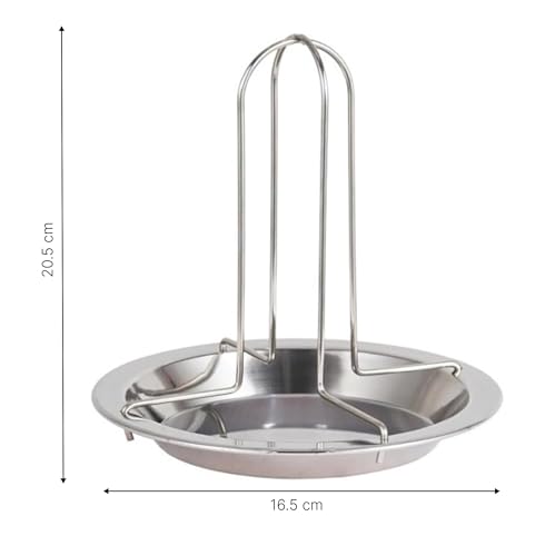 ULVEOL Chicken Roaster Rack Stainless Steel Turkey Standing Holder with Bowl Can Chicken Holder Vertical Roasters Racks Great for Home Camping Stand for Grill Oven Smoker Roasted Cooker - Image 3