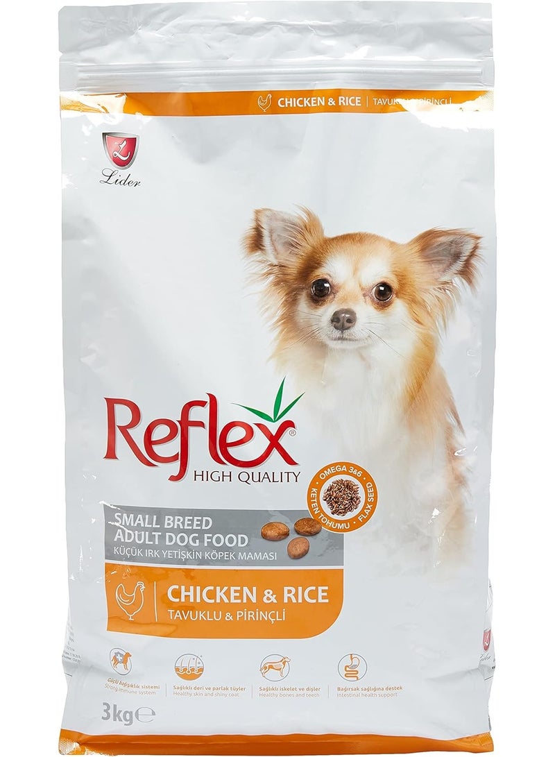 REFLEX High Quality Small Breed Adult Dog Food With Chicken & Rice 3Kg - Image 1