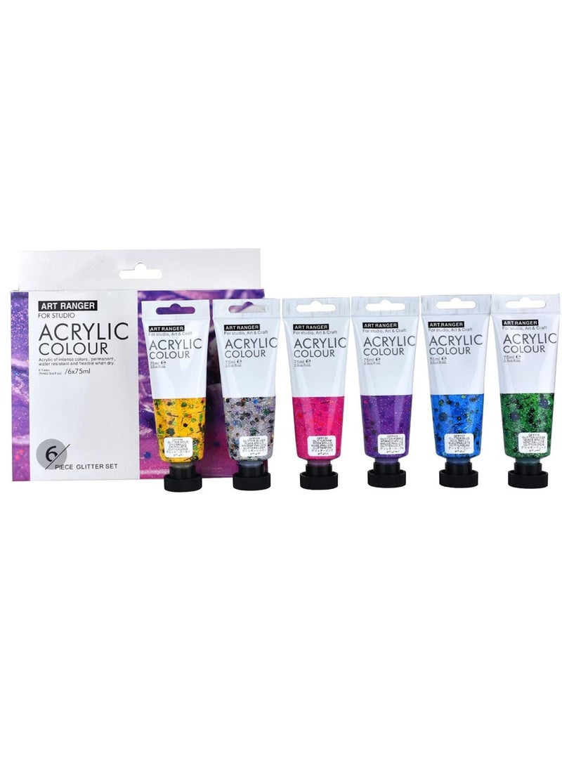 Acrylic Color 22ml x 8 Color Glitter