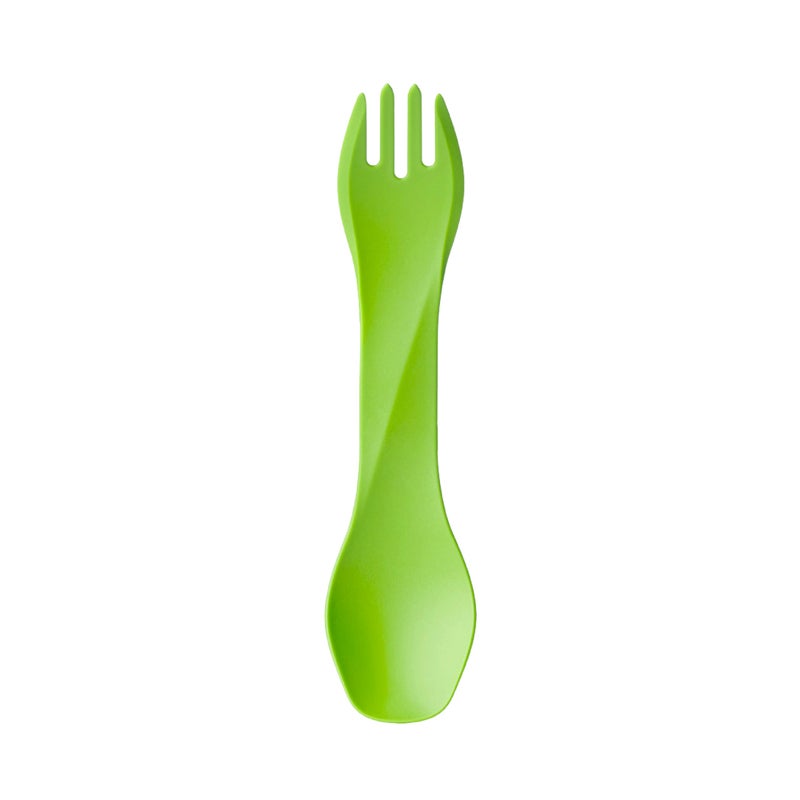 humangear GoBites Uno  Travel  Camping Utensils  Portable  Convertible Dining Ware  MultiFunctional Spork Light Green