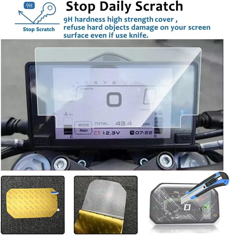 QASULER Motorcycle Dashboard Screen Protector - Image 4