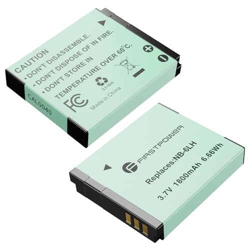 FirstPower 2-Pack NB-6LH/NB-6L Batteries Replacement for Canon PowerShot SX540 HS, SX530 HS, SX520 HS, SX510 HS, SX500 HS, SX500 is, SX710 HS, SX700 HS, SX610 HS, SX600 HS, SX280 HS, SX270 HS, D30,S90 - Image 1