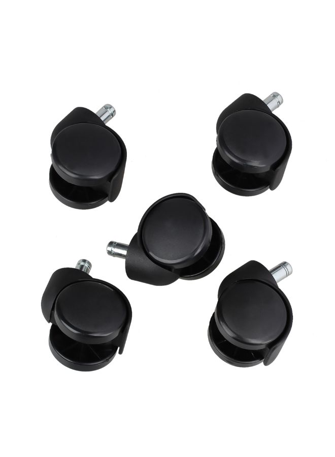 5-Piece Office Chair Swivel Caster Wheel Black 2inch - Image 4