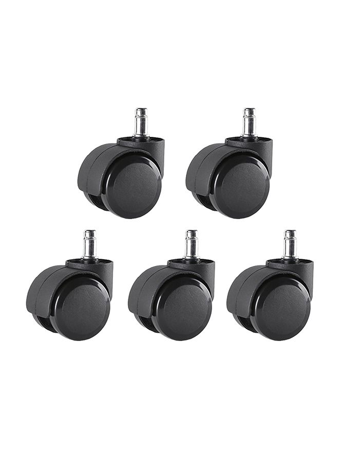5-Piece Office Chair Swivel Caster Wheel Black 2inch - Image 1