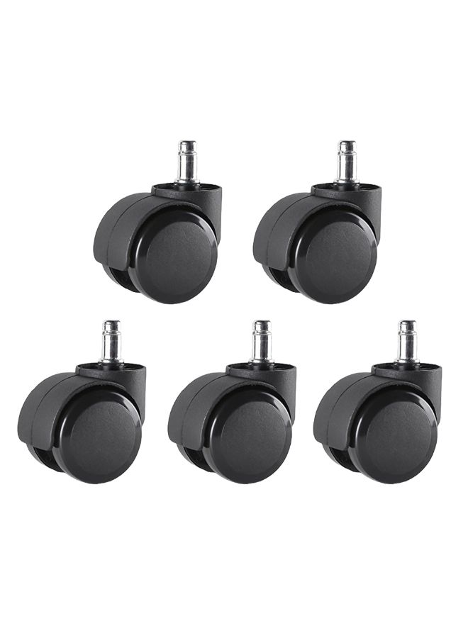 5-Piece Office Chair Swivel Caster Wheel Black 2inch - Image 5