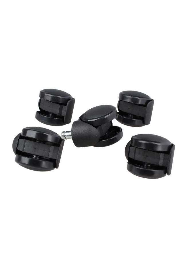 5-Piece Office Chair Swivel Caster Wheel Black 2inch - Image 3