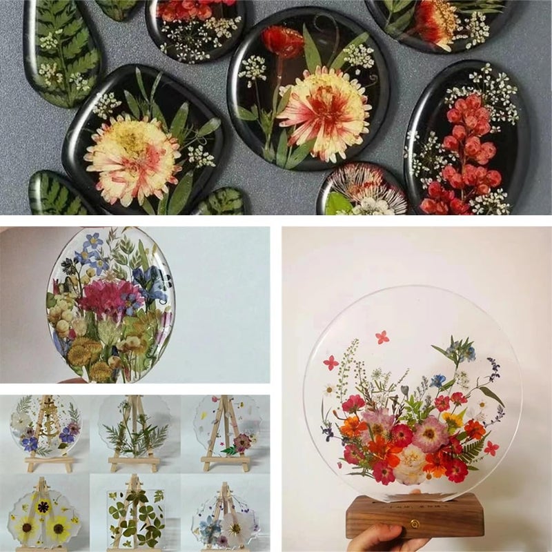 Buzidao Dried Pressed Flowers, 80Pcs Real Natural Pressed Flowers for Resin Nail Art Scrapbooking Candle Jewelry Making Real Bulk Dried Pressed Flowers Resin DIY Crafts Supplies Kit (Multi Color-5) - Image 4