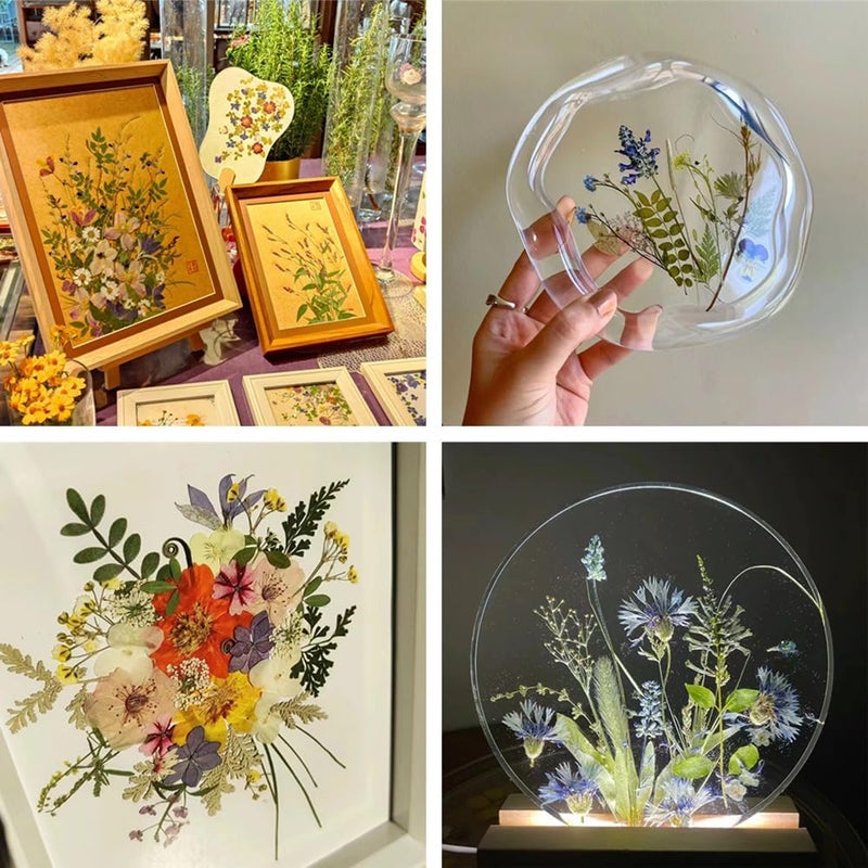 Buzidao Dried Pressed Flowers, 80Pcs Real Natural Pressed Flowers for Resin Nail Art Scrapbooking Candle Jewelry Making Real Bulk Dried Pressed Flowers Resin DIY Crafts Supplies Kit (Multi Color-5) - Image 5