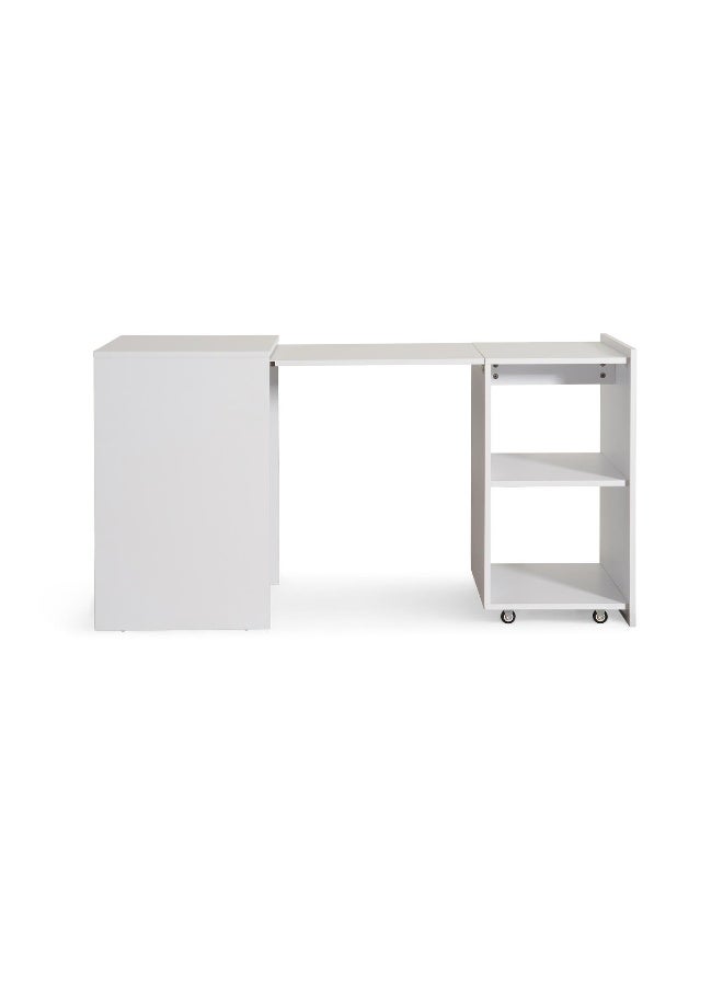 Pan Home Hesta Writing Desk With Shelf - White  - Image 3