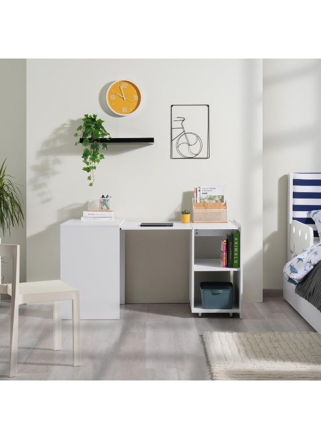 Pan Home Hesta Writing Desk With Shelf - White  - Image 5
