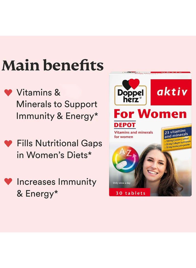 Doppelherz Aktiv Vitamins And Minerals Depot Tablets, Pack of 30 - Image 5