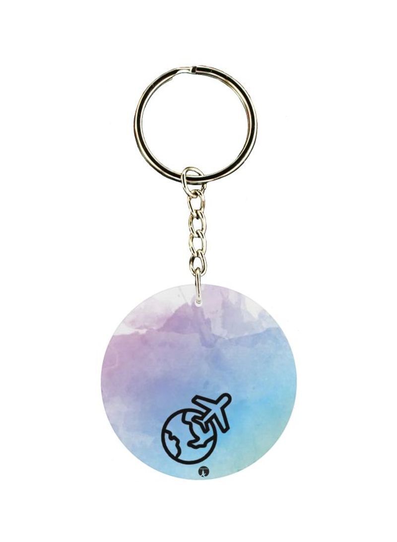 RKN Earth Printed Double Sided Keychain