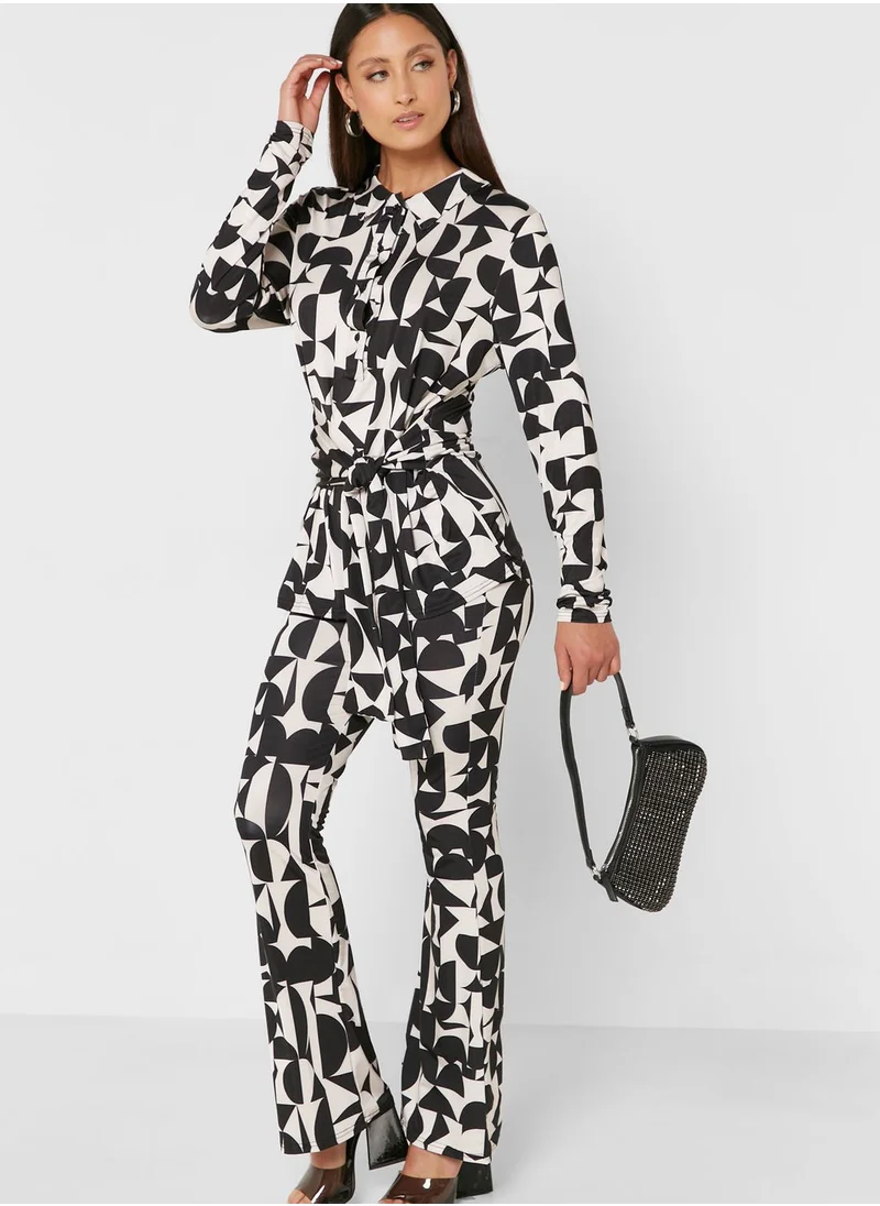 RIVER ISLAND Printed High Waist Pants