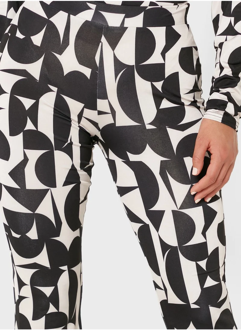 RIVER ISLAND Printed High Waist Pants
