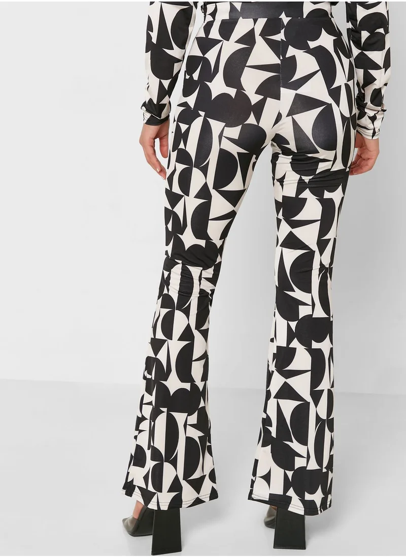 RIVER ISLAND Printed High Waist Pants