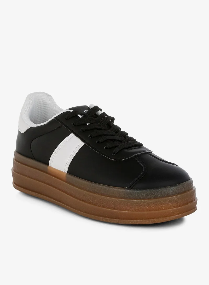 London Rag Faux Leather Lace-Up Sneaker in Black