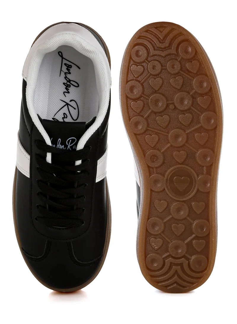 London Rag Faux Leather Lace-Up Sneaker in Black