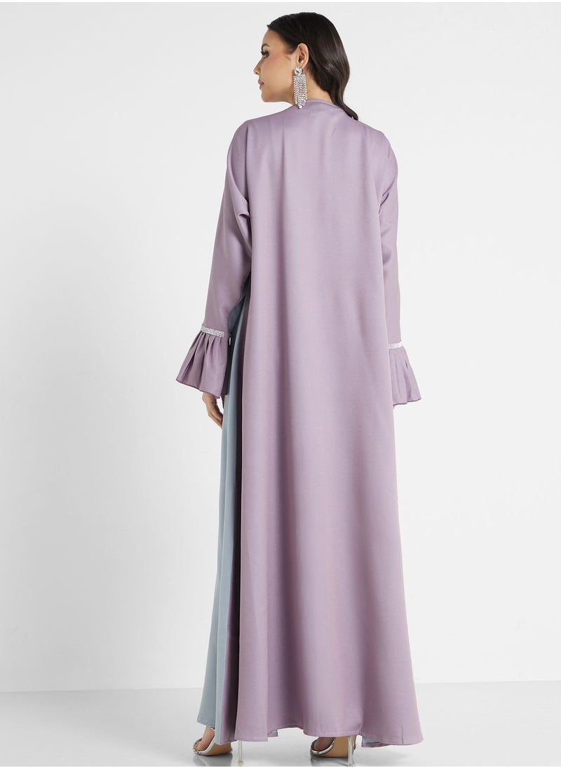 hayas closet - Frilled Sleeve Abaya - Image 1