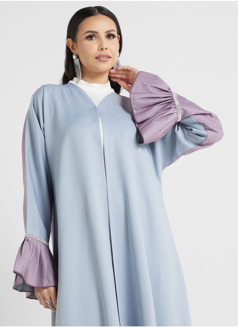 hayas closet - Frilled Sleeve Abaya - Image 1