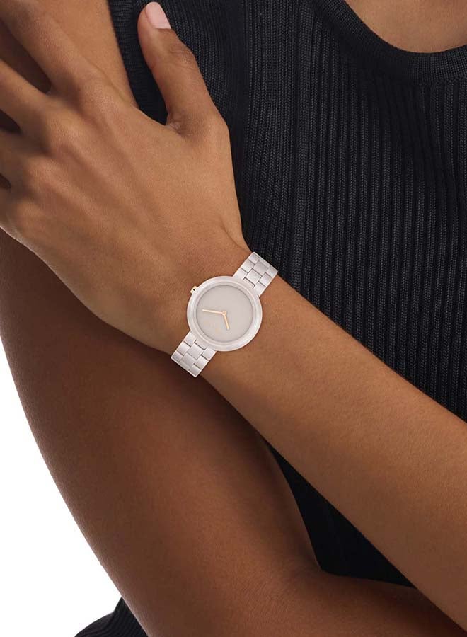 CALVIN KLEIN ROUND ANALOG WOMEN'S SAND CASE WATCH - 25100073 - Image 4