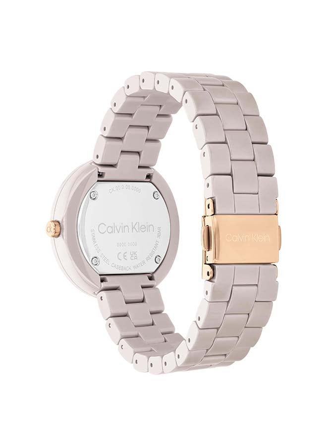 CALVIN KLEIN ROUND ANALOG WOMEN'S SAND CASE WATCH - 25100073 - Image 3