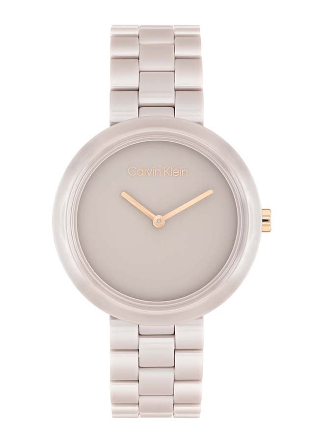 CALVIN KLEIN ROUND ANALOG WOMEN'S SAND CASE WATCH - 25100073 - Image 1