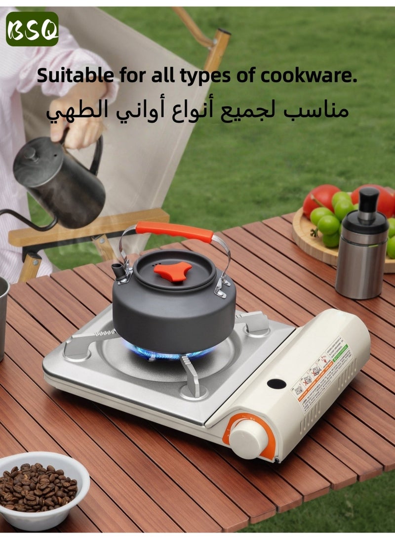 بي إس كيو موقد غاز البوتان المحمول | موقد غاز بتصميم فائق النحافة | موقد غاز للسفر | موقد تخييم خارجي مقاوم للرياح | قوة عالية 3500 واط | كفاءة عالية وتوفير في الطاقة | إشعال إلكتروني | ملحقات التخييم | مناسب للتخييم والنزهات والأنشطة الخارجية وصيد الأسماك وحفلات الشواء - Image 2